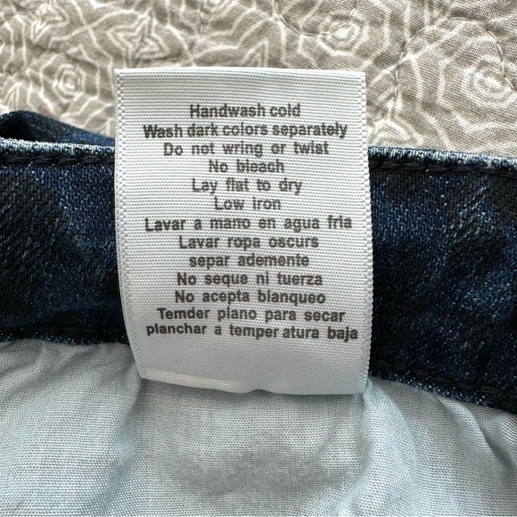 JUDY BLUE Jeans Mid-Rise Leopard Cheetah Print Skinny Raw Hem Blue Size 13/31 - Picture 15 of 15